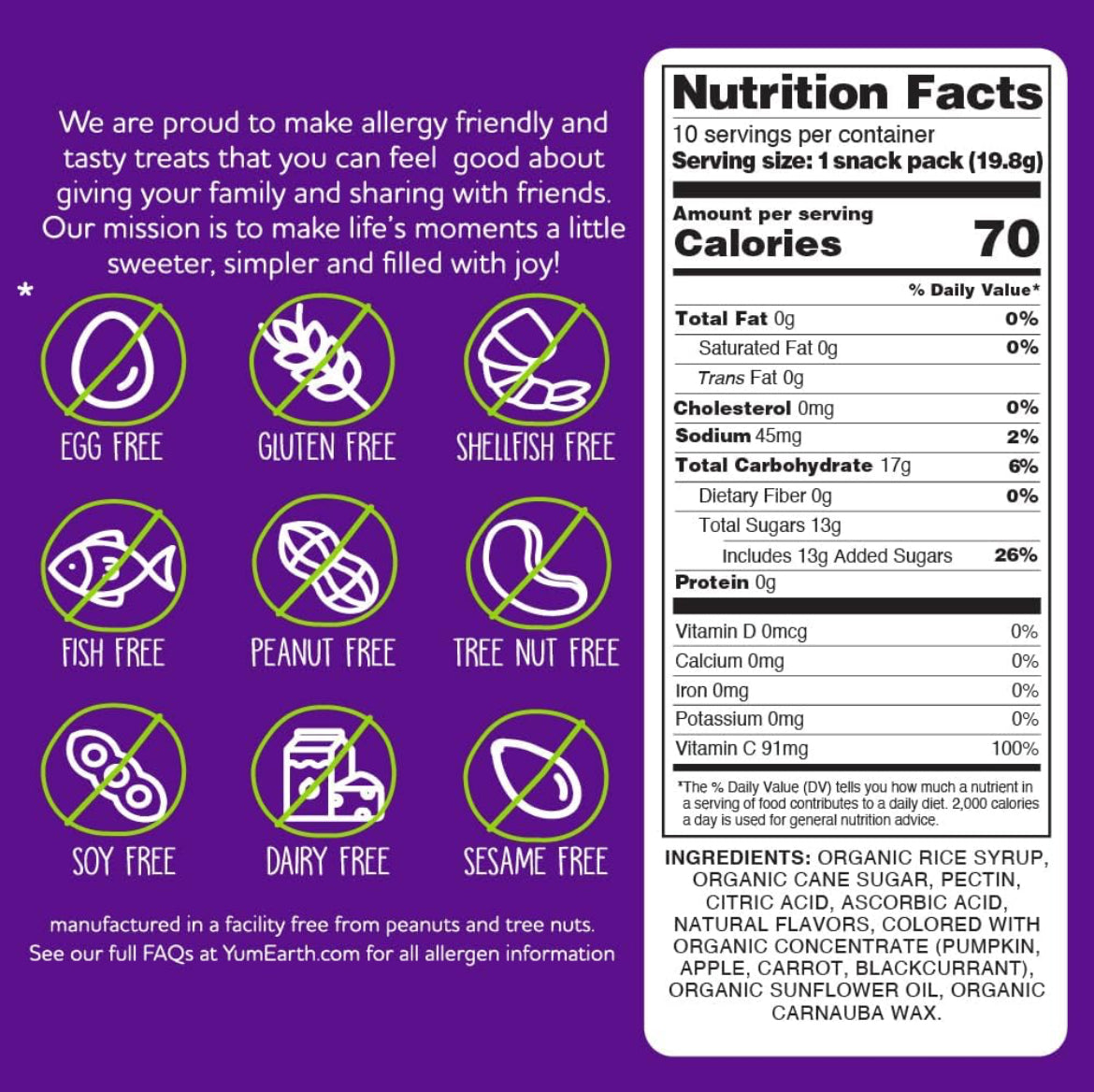 YUMEARTH Organic Fruit Snacks